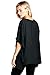 Modern Kiwi Opaque Chiffon Caftan Poncho Tunic Top Black One Size