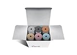 Flint Refill for Retractable Lint Roller with 30 Multi-Use Adhesive Sheets and Interchangeable Caps, Metallic Mix Colors, 6 Refills