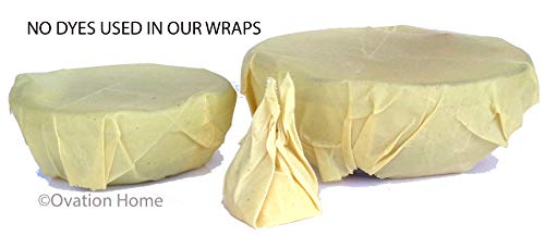 image for BEESWAX FOOD WRAPS NO DYES - PREMIUM GRADE, Reusable, Sustainable, Org