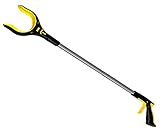 RMS 32 Inch Extra Long Grabber Reacher - Rotating Gripper - Mobility Aid Reaching Assist Tool, Trash Picker, Litter Pick Up, Garden Nabber, Arm Extension - Ideal for Wheelchair or Disabled (Yellow)