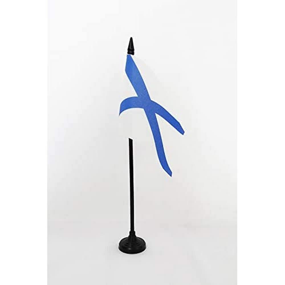 AZ FLAG - Russian Navy Ensign Table Flag 4'' x 6'' - navy of Russia Office Mini Banner 100% Polyester 15 x 10 cm - Mini Desk Flag with 10'' Pole and Black Plastic Base