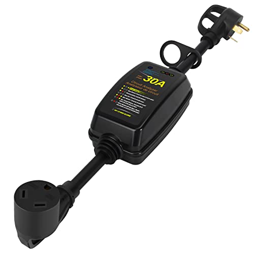 OPL5 RV Surge Protector 30 Amp, RV Circuit Analyzer with Waterproof RV