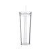 Double Wall Sleek and Tall Acrylic Tumbler - Double Wall, 20oz. Capacity - Clear
