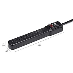 Amazon Basics Surge Protector Power Strip, 6-Outlet