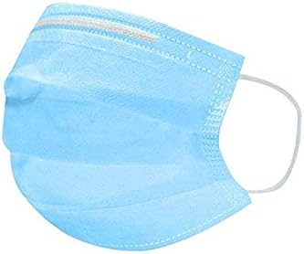 (spot) Disposable Surgical Mask Ear Loop Face Masks Medical Mask Germ Protection 3 Layer Surgical Dust Filter Earloop Mouth Cover-Blue (10 PCS)