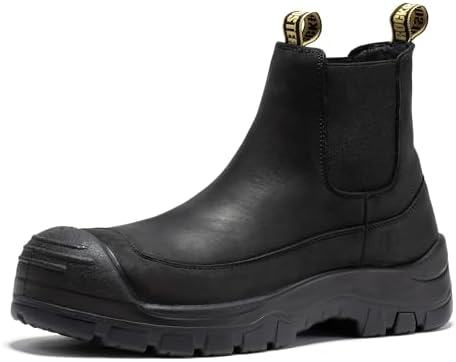 ROCKROOSTER Lumen Black 6 inch‎ Pull on Leather Work Boots Size 10 ROCKROOSTER Beaufort Men main image 4
