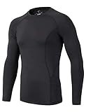 BUYKUD Kids’ Boys Long Sleeve Athletic Base Layer Compression Underwear Baseball Soccer Shirt