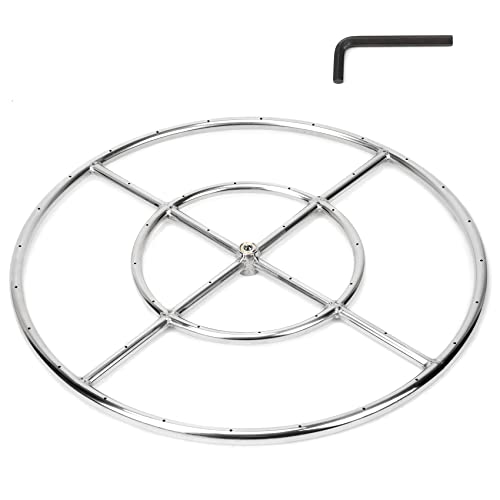 Stanbroil 24 Inch Round Fire Pit Burner Ring for Natural Gas & Propane
