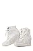 Top Moda Eric-9 Women's High Top Lace Up Fashion Sneaker Wedge - Silver Nub PU