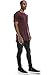 JC DISTRO Mens Hipster Hip Hop Cotton eLong Round Scallop Hemline Tshirt Wine Medium