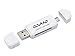 SD card reader Digital A-star SD Card Adapter Micro USB OTG to USB 2.0 Adapter; SD/Micro SD Card Reader With Standard USB Male; Tablets with OTG Function-white