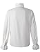 Mens Gothic Shirt Top Steampunk Victorian Regency Aristocrat (XXL, White)
