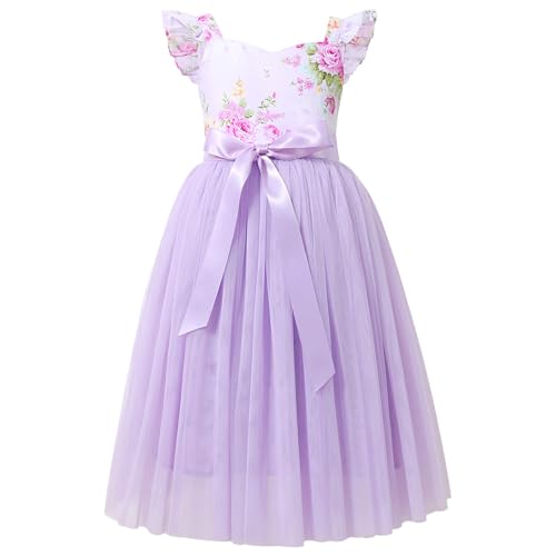 Flofallzique Girls Party Dress Toddler Lilac