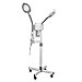 Super Deal PRO 2 in 1 Multi-function Aroma Therapy Hot Facial Ozone Steamer w/ Desktop LED Magnifying Floor Lamp, Metal Stand Base Adjustable Height, Salon Spa Face Treatment Home Skin Care Equipment