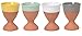 Now Designs Glazed Terracotta Hard Boilded Egg Cups, Set of Four