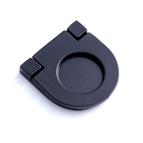 SamIdea 3-Pack Recessed Type Rustproof Alloy Door Furniture Flush Pull Handle Knobs,Black