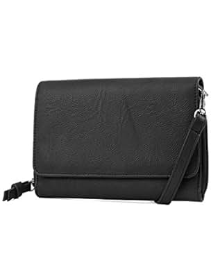 Mundi RFID Crossbody Bag For Women Anti Theft Travel Purse Handbag Wallet Vegan Leather Black ...