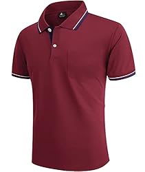 Red Polo Shirts for Men Short Sleeve Tennis Polo
