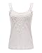 ZANZEA Women Sexy V Neck Sleeveless Spaghetti Strap Camisole Lace Cami Tank Tops Blouses White L