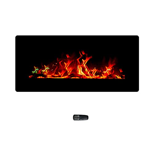 Helios&Hestia 34" Wide Wall Mounted Electric Fireplace, Portable Room