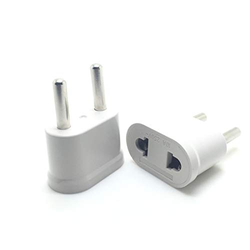 GOSONO 2pcs/lot US (USA) to EU (Europe) Travel Power Plug Adapter for USA converter White - Thumbnail 5