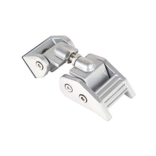 Rugged Ridge 11116.07 Silver Aluminum Hood Catch Set - Pair for 2007-2018 Jeep Wrangler JK and JKU