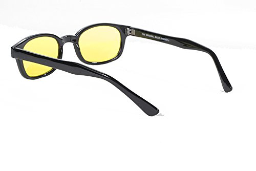 Original X-KD's Biker Yellow Lenses Black Frames 20% Sunglasses