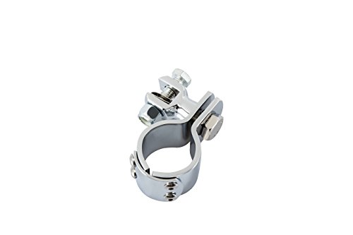 Radracing Motorcycle Footpeg Clamps Kit 1 1/4" (32mm) fit for Harley Softail Slim FLS Street Bob FXDB Suzuki Yamaha Kawasaki Honda Chrome - Thumbnail 3
