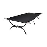 TETON Sports Outfitter XXL Camping Cot with Patented Pivot Arm; Folding Cot Great for Car Camping, 85" x 40" x 19", Black