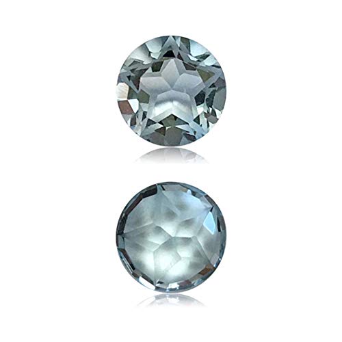 Mysticdrop 0.97-1.19 Cts of 6.0x6.0 mm AA Round Texas Star Cut Sky Blue Topaz (1 pc) Loose Gemstone - Thumbnail 4