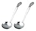 SET OF TWO (2) - 6-Inch Serving Ladle, Gravy Ladle, Sauce Ladle, Kitchen Ladle, High-Polished Chrome, Crown & Claridge Sytle