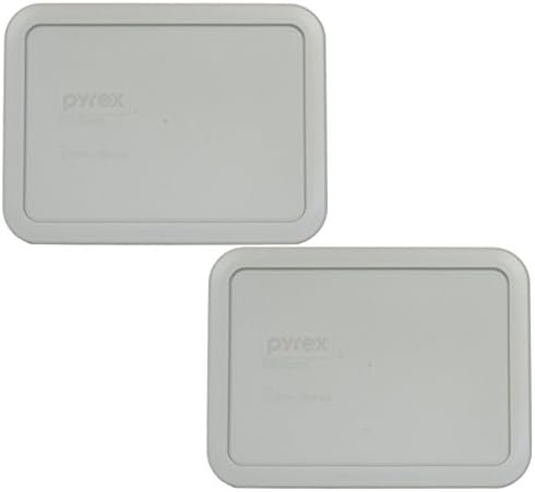 Pyrex7210-PC Grey Rectangle 3 Cup (750mL) Plastic Storage Cover (2-Pack)