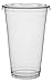 Clear Plastic Cups with Lids | 24 oz, 100 Pack | PET Cold Smoothie Cups | Iced Coffee Cups | Disposable Cups with Lids | To Go Cups