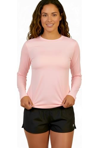 INGEAR Women's Rash Guard Shirts UPF 50+ Swim Shirt for Sun Protection Running Shirt Lightweight Quick Dry Top Sizes S-XXL (Petal, Medium) at Amazon