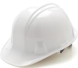 Pyramex Standard Shell Snap Lock Suspension Hard Hat, 4 Point Snap Lock Suspension, White