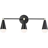Maxim Lovell - 3 Light Bath Vanity-Black/Satin Brass Finish-Incandescent Lamping Type