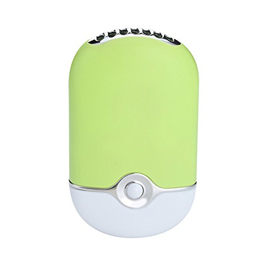 ThreeH F015 Portable Rechargeable Mini USB Air Conditioner Fan Built-in Desktop Fan Portable Li-ion Battery F015, Green