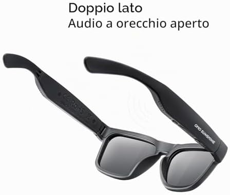 Audio Sunglasses,Voice Control and Open Ear Style Listen Music and Calls with Volumn UP and Down, Bluetooth 5.2 Smart Glasses and IP44 Waterproof Feature for Outdoor Sports