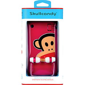 SkullCandy SG-BUBM-19 RIOT Noise Isolating Mic'd Ear Buds with 3GS Case, White/Pink