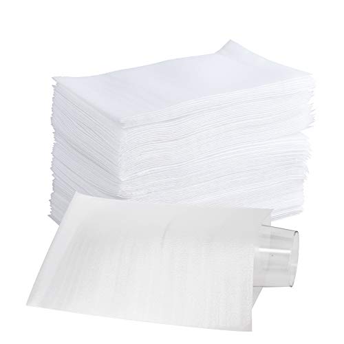 70 Pack Foam Wrap Cushion Pouches(12"x 12", 30 Pack & 7.5"x 12", 40 Pack)- 0.75mmThickness, Extra 5 Pack Fragile Stickers(60 pcs) - Protect Dishes, Glasses, Porcelain & Fragile Items by ZMYBCPACK