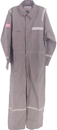 XinAndy Grey Flame Resistant FR Reflective Coverall