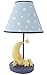 Sleepy Moon and Stars Table Lamp - Fantastic Hand Painted Details