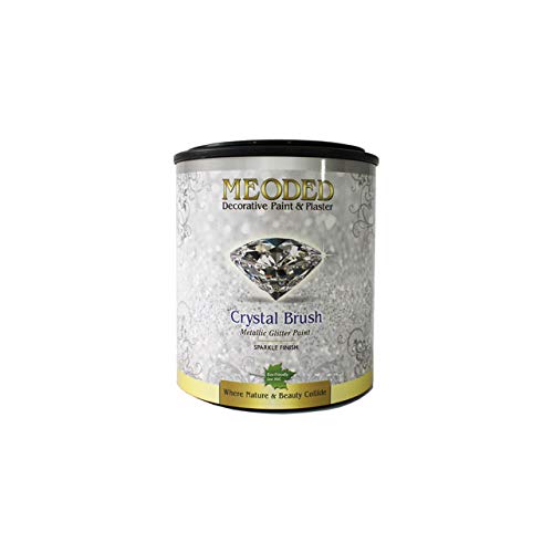 Meoded Paint and Plaster Crystal Brush Glitter Paint CB100 White