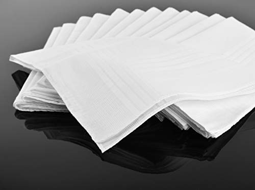 UMO Lorenzo Pocket Square Handkerchiefs for Men + Bulk Pack - Soft Reusable Tissues