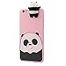 IPhone 7 Case, Transer 3D Cartoon Animals Cute Bare Bears Soft Silicone Case Skin For IPhone 7 4.7 Inch (Pink)