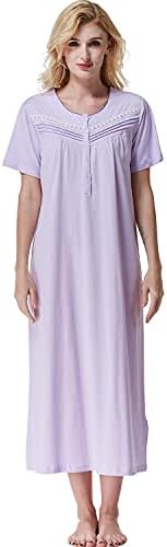 casual nights women's short sleeve eyelet embroidered house dress Casual Nights Women's Short Sleeve Eyelet Embroidered House Dress