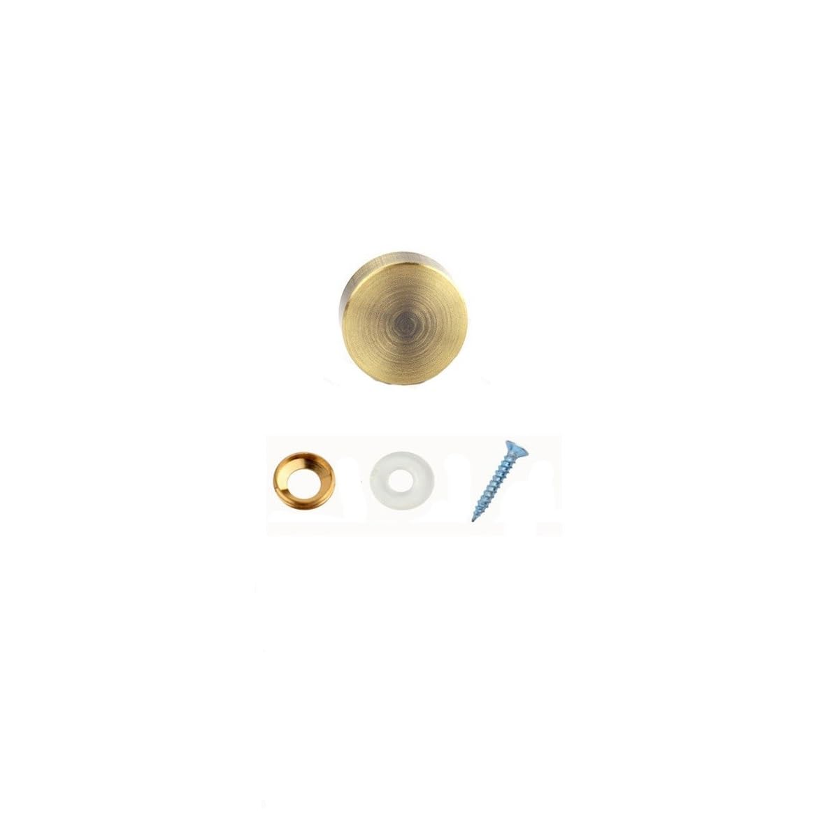 Unifizz Mirror Screws, 18mm Copper Mirror Nails with Decorative Caps, Brass Mirror Covers Hardware and Rubber Washer for Bathroom Wardrobes Mirror Panels Table, Cyan Bronze, 1pcs