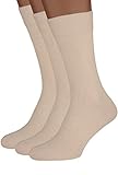 Men's Dress Socks, 3 packs Rich European Cotton Khaki Beige Tan Sock, AIR SOCKS