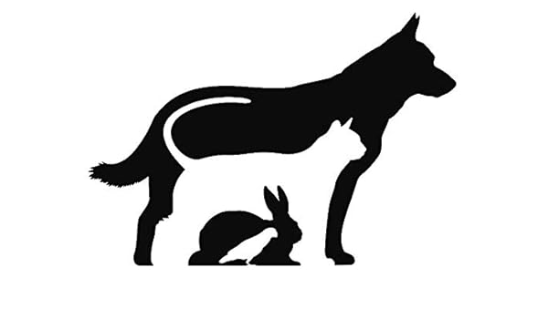 Amazon Com Ruki Dog Cat Rabbit Bird Design Wall Decal Vinyl Sticker Art Room Decor 28 X 19 Black Home Kitchen