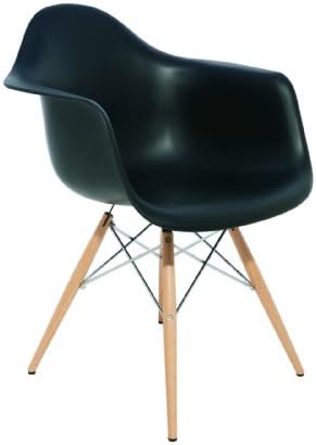 Earnest Dining Chair in Black Eiffel Wood Dowel Base